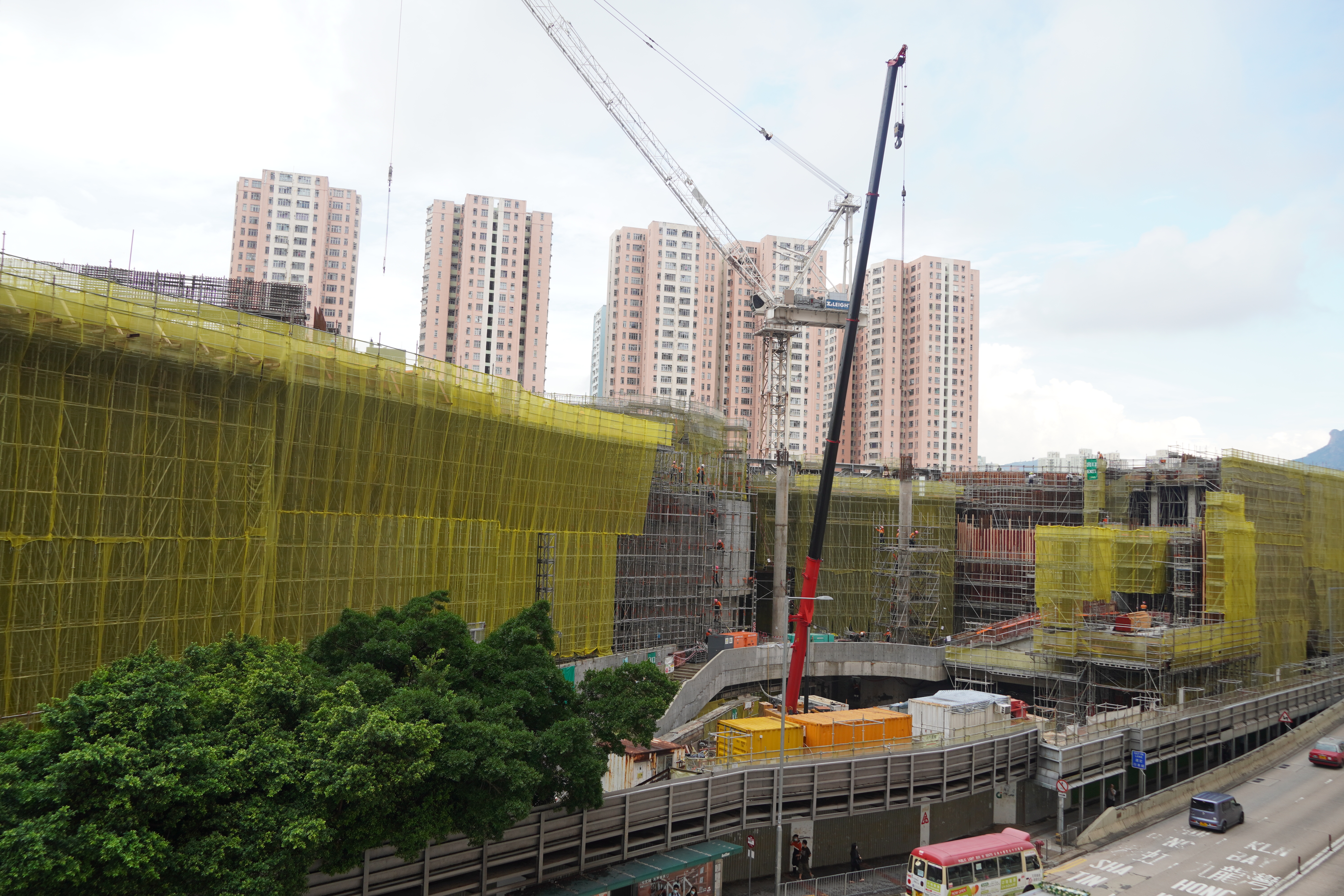 Construction of the East Kowloon Cultural Centre in Kowloon bay