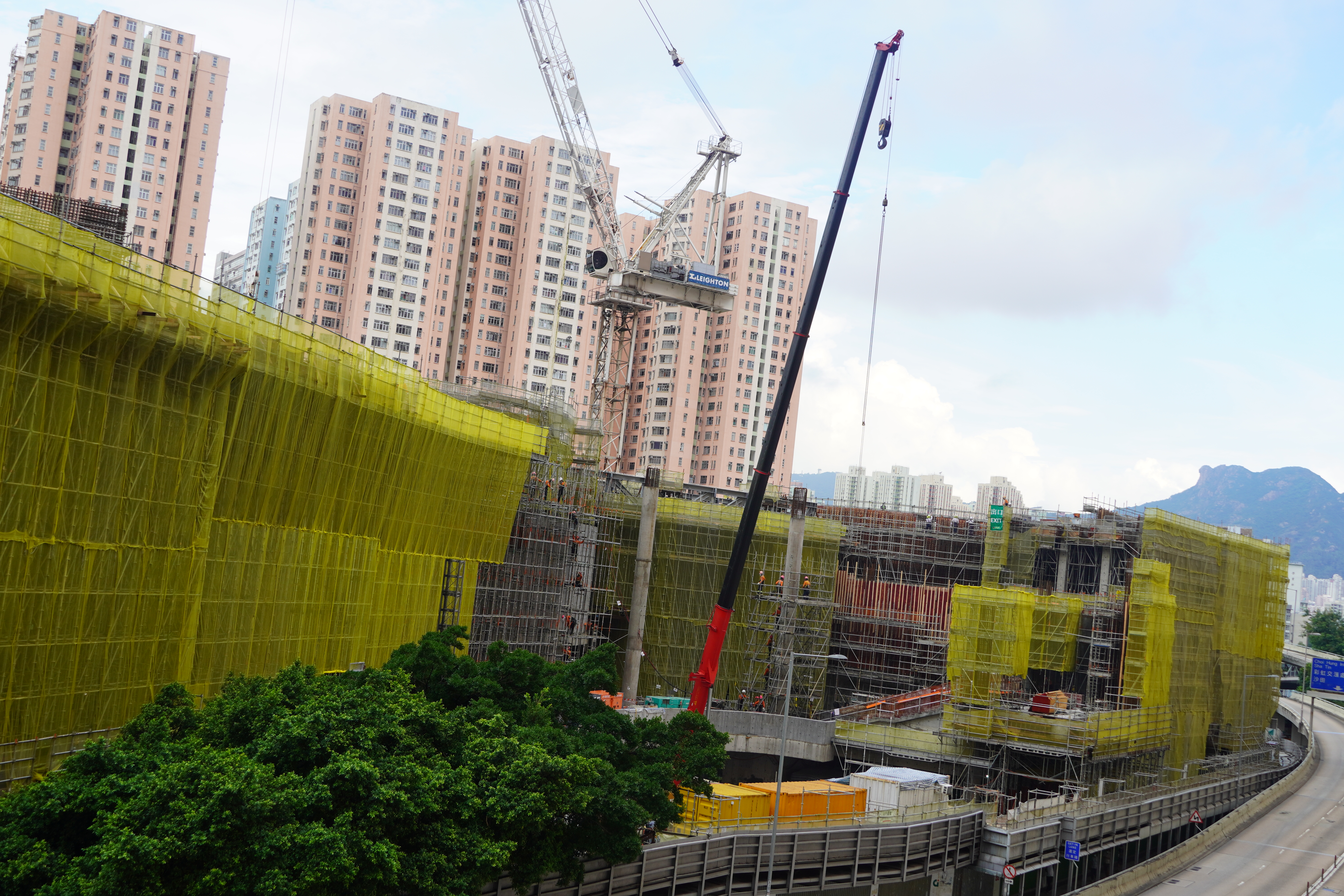 Construction of the East Kowloon Cultural Centre in Kowloon Bay